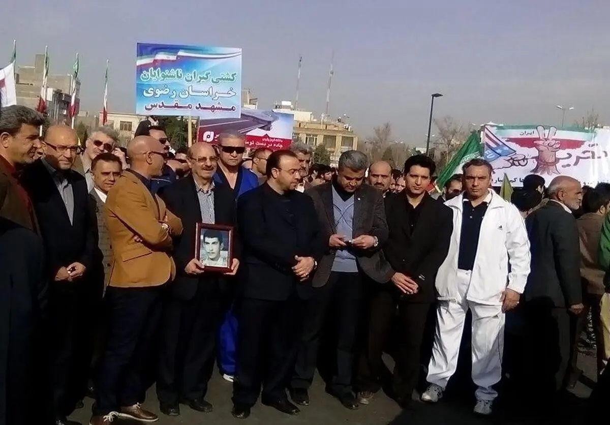 "ضربه متقابل ملت"-مربی تیم پدیده: حضور ورزشکاران در راهپیمایی امسال پررنگ‌تر از گذشته بود