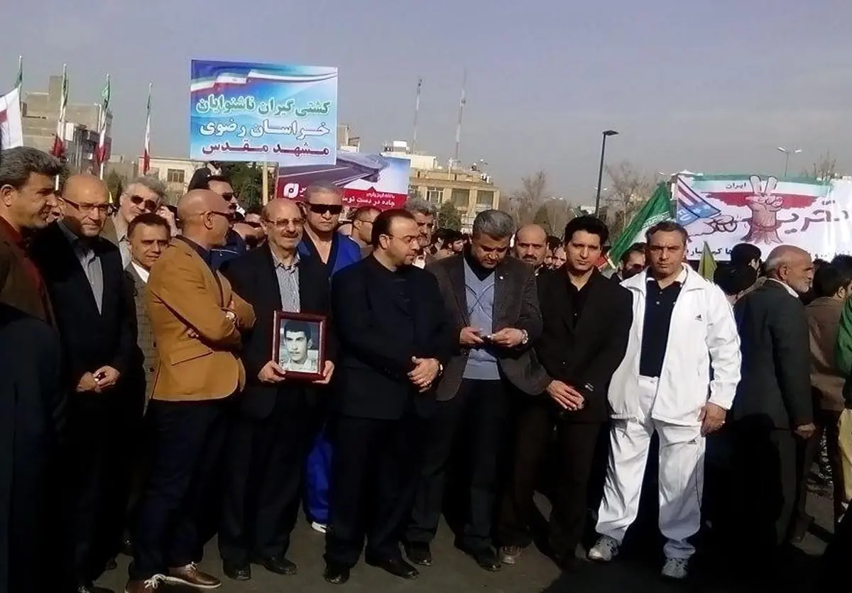 "ضربه متقابل ملت"-مربی تیم پدیده: حضور ورزشکاران در راهپیمایی امسال پررنگ‌تر از گذشته بود