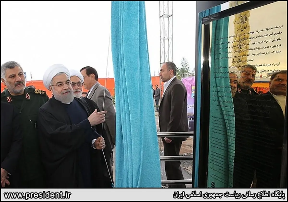 بخش اول آزادراه حرم تا حرم با حضور روحانی افتتاح شد