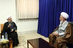 حسن روحانی با آیت‌الله جوادی آملی دیدار کرد