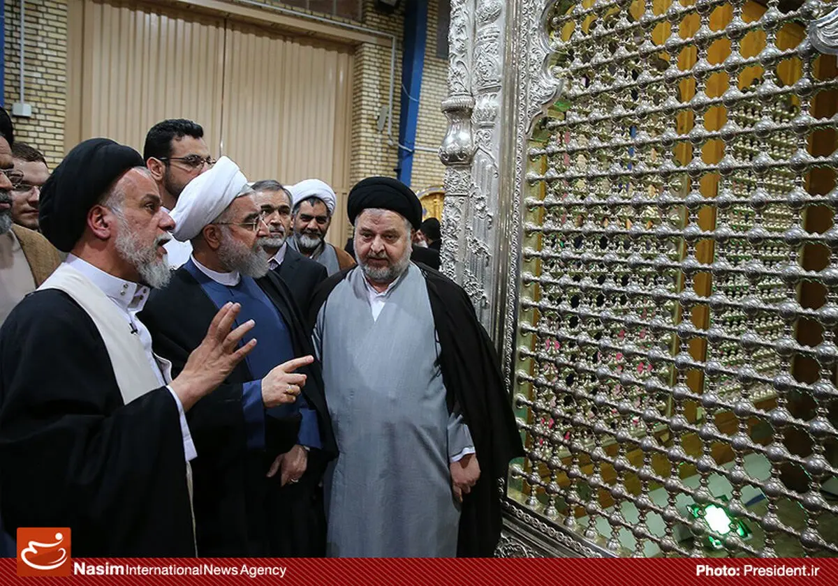 عکس خبری:: بازدید رئیس‌جمهور از کارگاه ساخت ضریح امامین عسکریین