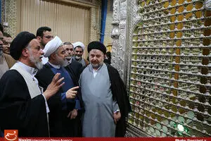 عکس خبری:: بازدید رئیس‌جمهور از کارگاه ساخت ضریح امامین عسکریین