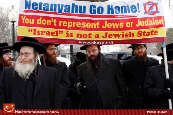 گزارش تصویری:: اعتراض یهودیان آمریکا به حضور بنیامین نتانیاهو در این کشور