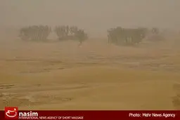 محور زاهدان به بم به علت طوفان مسدود شد