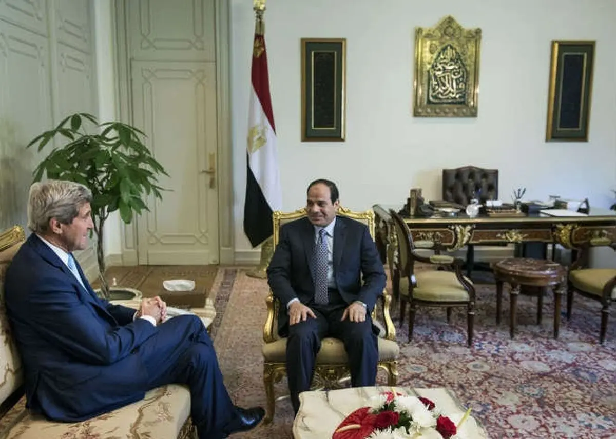 جان کری با رئیس‌جمهور مصر و پادشاه اردن در شهر شرم‌الشیخ دیدار کرد