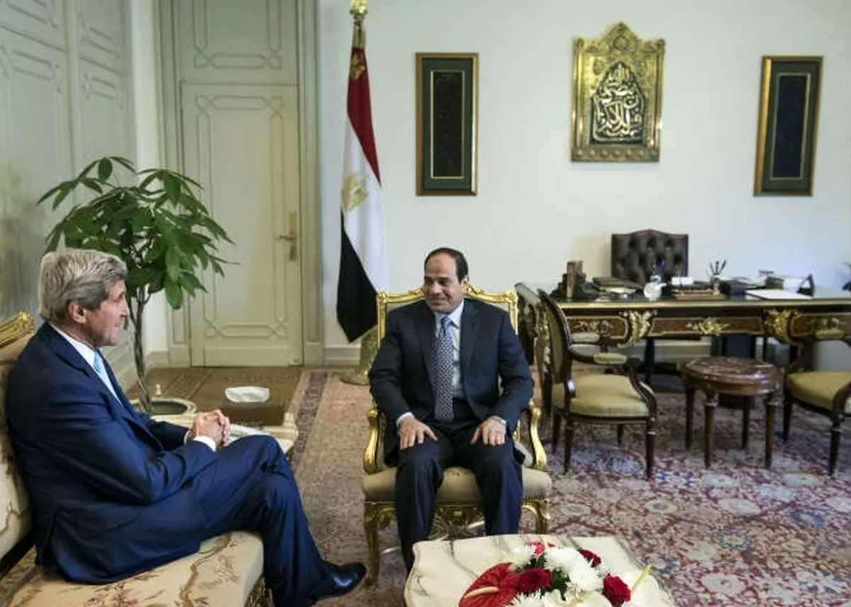 جان کری با رئیس‌جمهور مصر و پادشاه اردن در شهر شرم‌الشیخ دیدار کرد