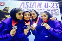 بانوان شمشیرباز اسلحه سابر صاحب مدال برنز آسیا شدند