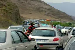 ترافیک در جاده چالوس، هراز و تهران - قم سنگین است