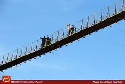 گزارش تصویری:: پل معلق پیرتقی، یکی از جاذبه‌های گردشگری استان اردبیل
