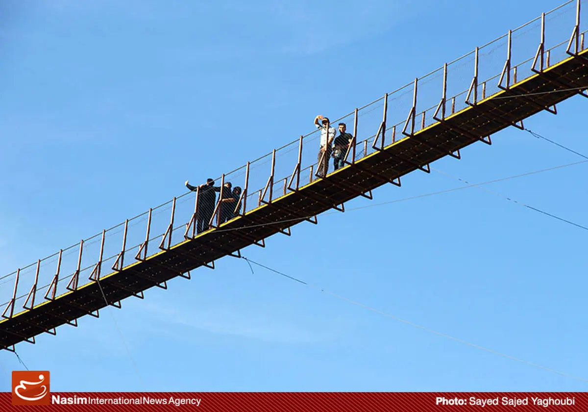 گزارش تصویری:: پل معلق پیرتقی، یکی از جاذبه‌های گردشگری استان اردبیل