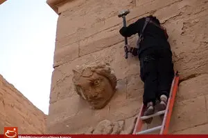عکس خبری:: ادامه تخریب آثار باستانی و تاریخی عراق توسط داعش