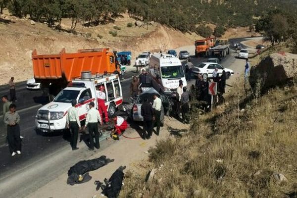 تصادف سواری پژو با کامیون  در محور بم-کرمان ۱۰ کشته و شش مصدوم برجای گذاشت