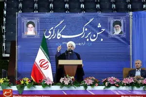 عکس خبری:: جشن بزرگ کارگری با حضور رئیس‌جمهور