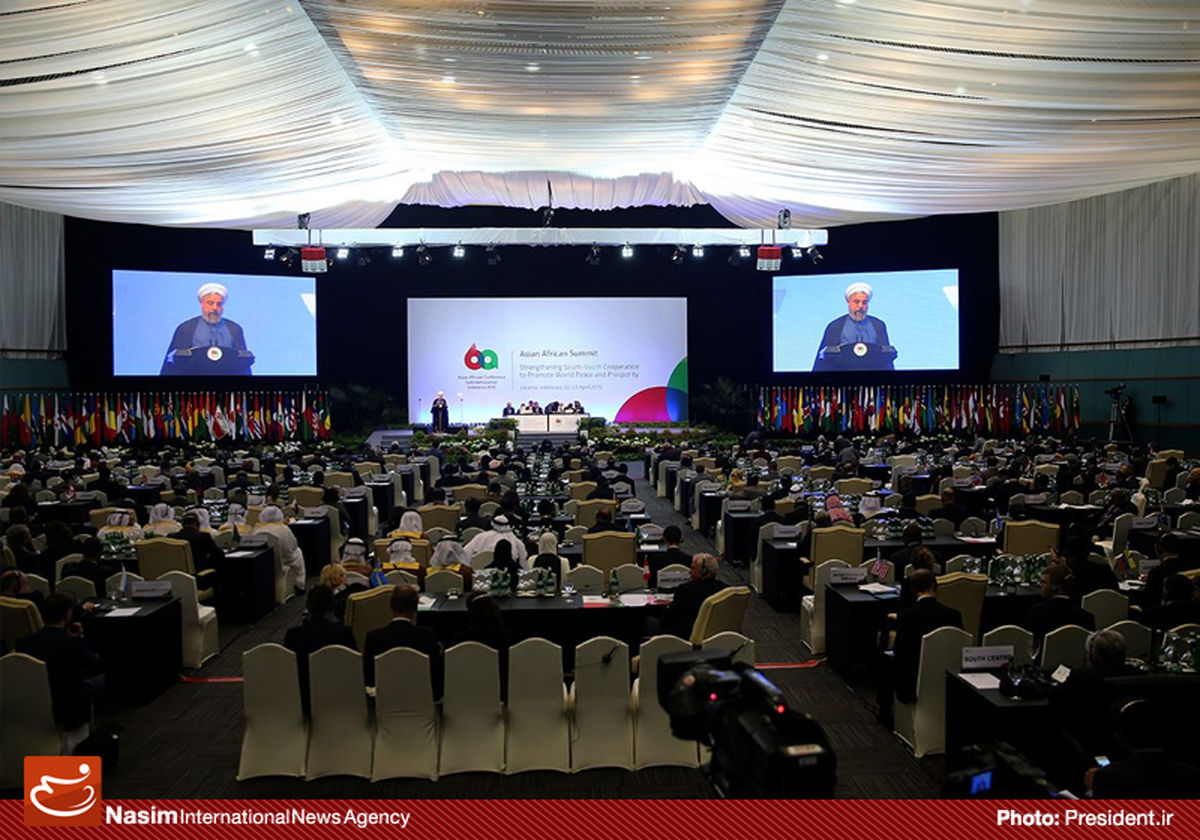 گزارش تصویری:: سخنرانی رئیس‌جمهور در اجلاس سران کشورهای آسیائی و آفریقائی