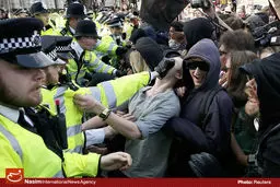 گزارش تصویری:: تظاهرات مخالفان سیاست‌های دولت انگلیس در لندن