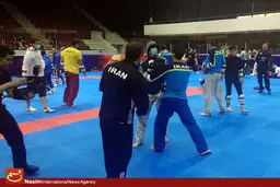سومین تمرین تیم ملی تکواندو در سالن هاکی روی یخ برگزار شد