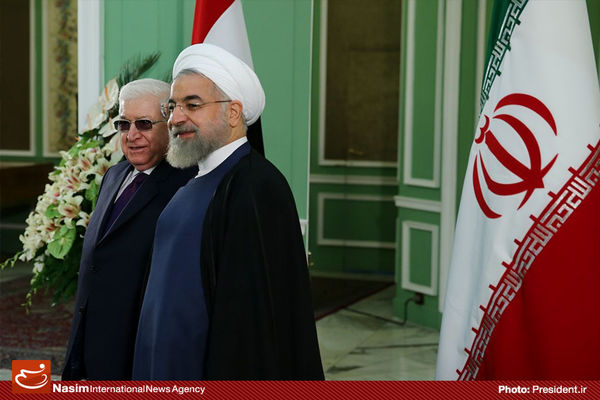 روحانی به طور رسمی از همتای عراقی خود در سعدآباد استقبال کرد