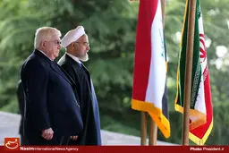 گزارش تصویری:: استقبال رسمی رئیس‌جمهور از همتای عراقی خود