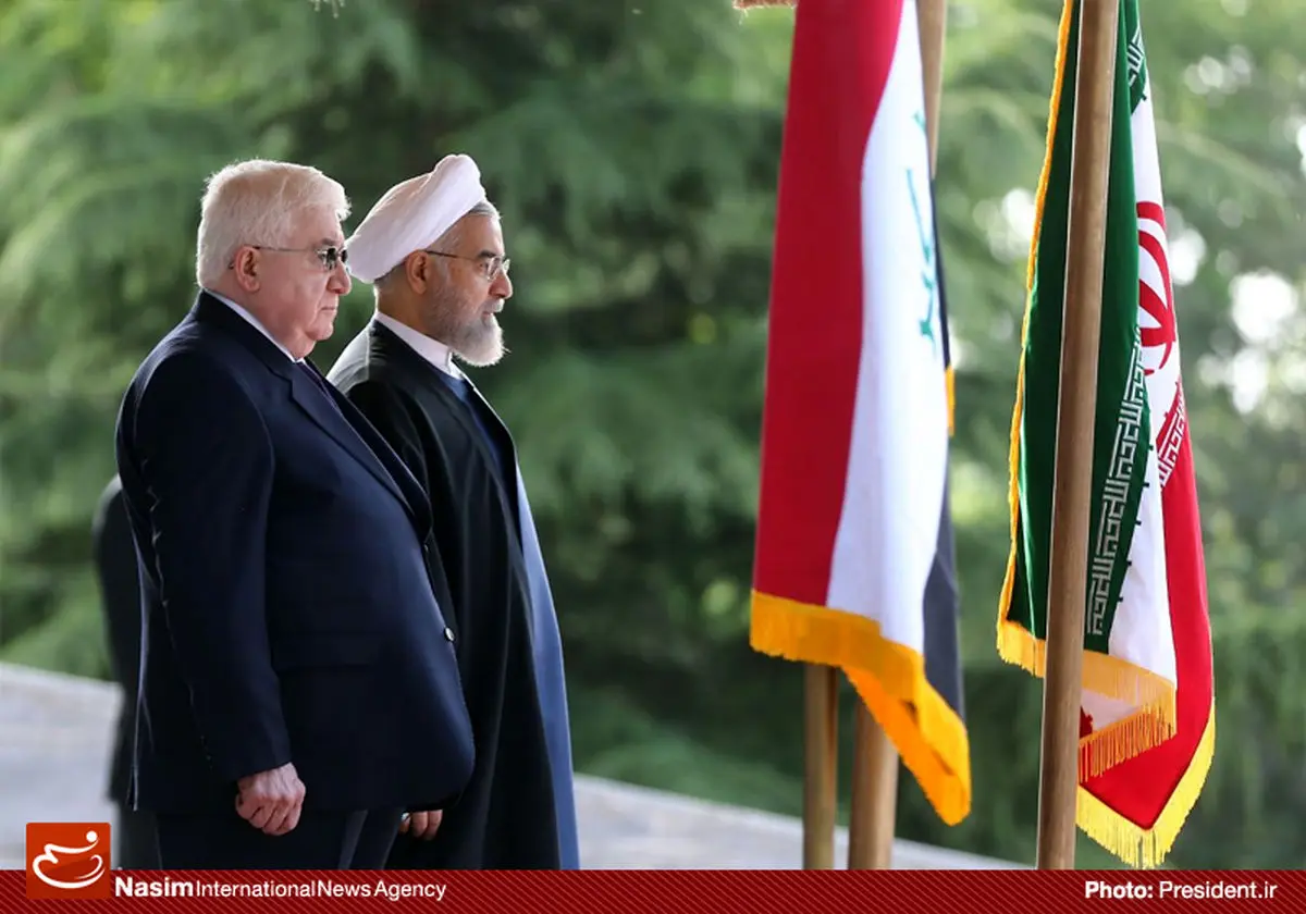 گزارش تصویری:: استقبال رسمی رئیس‌جمهور از همتای عراقی خود