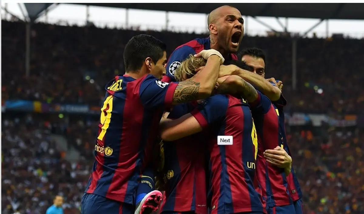 بارسلونا برای پنجمین بار فاتح لیگ قهرمانان شد