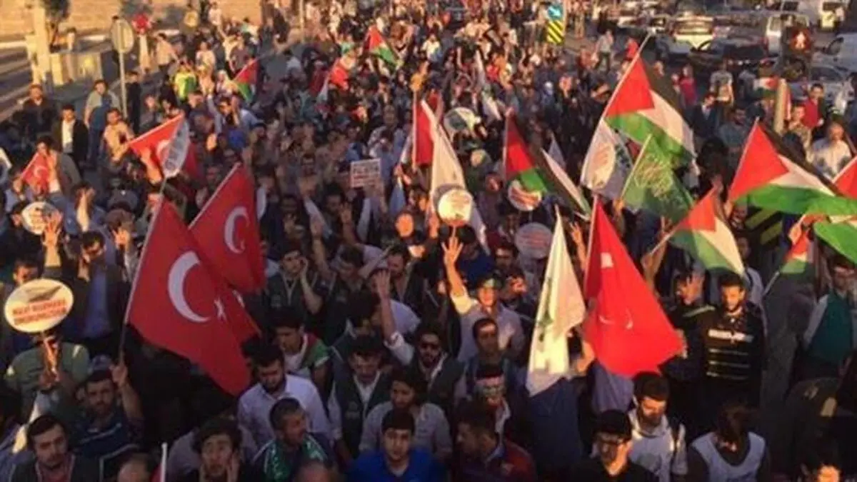 هزاران نفر در تظاهرات ضد صهیونیستی در استانبول شرکت کردند