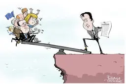 کاریکاتور:: یک گام تا پایان رویای اروپایی