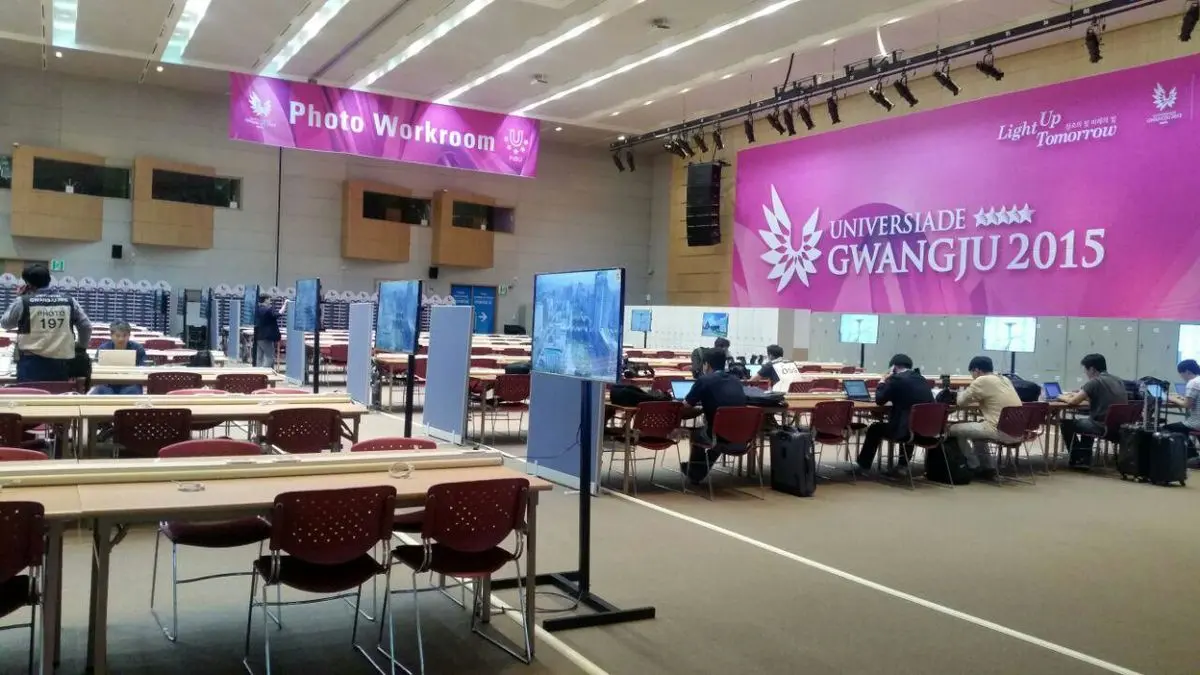 عکس خبری: مرکز رسانه‌ای مسابقات یونیورسیاد ۲۰۱۵ کره‌جنوبی
