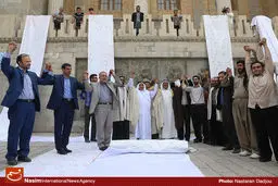 گزارش تصویری:: مراسم تحویل طومار گزاره‌برگ ملی هسته‌ای به وزارت امور خارجه