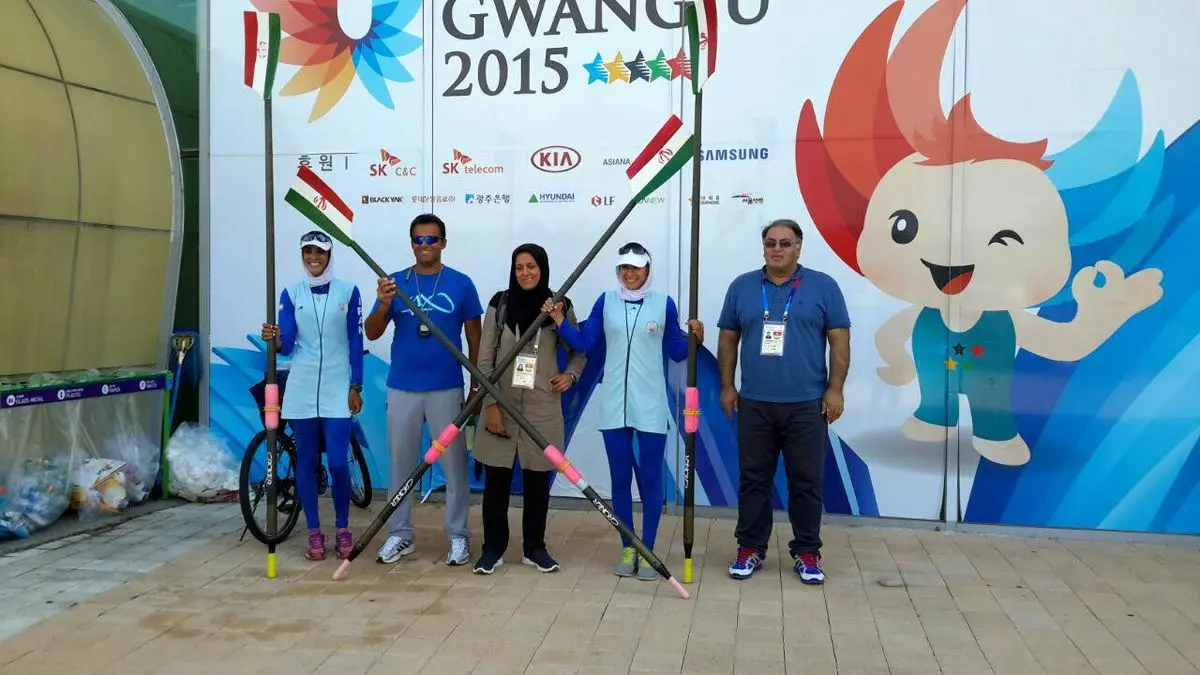 دختران قایقران ایران در مسابقات قایقرانی دو نفره سبک دو پارو هفتم شدند