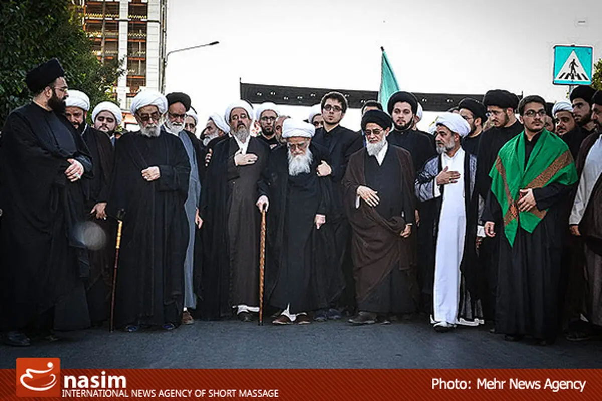 آیت‌الله صافی گلپایگانی پای پیاده به حرم مطهر رضوی مشرف شد