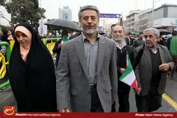 امیر سیاری و صادق خرازی به جمع راهپیمایان روز قدس پیوستند