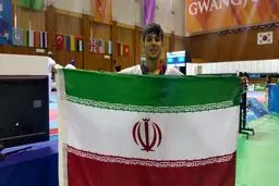 فیلم:: پیام سعید رجبی پس از کسب مدال طلا در مسابقات تکواندوی یونیورسیاد