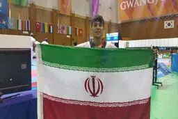 فیلم:: پیام سعید رجبی پس از کسب مدال طلا در مسابقات تکواندوی یونیورسیاد