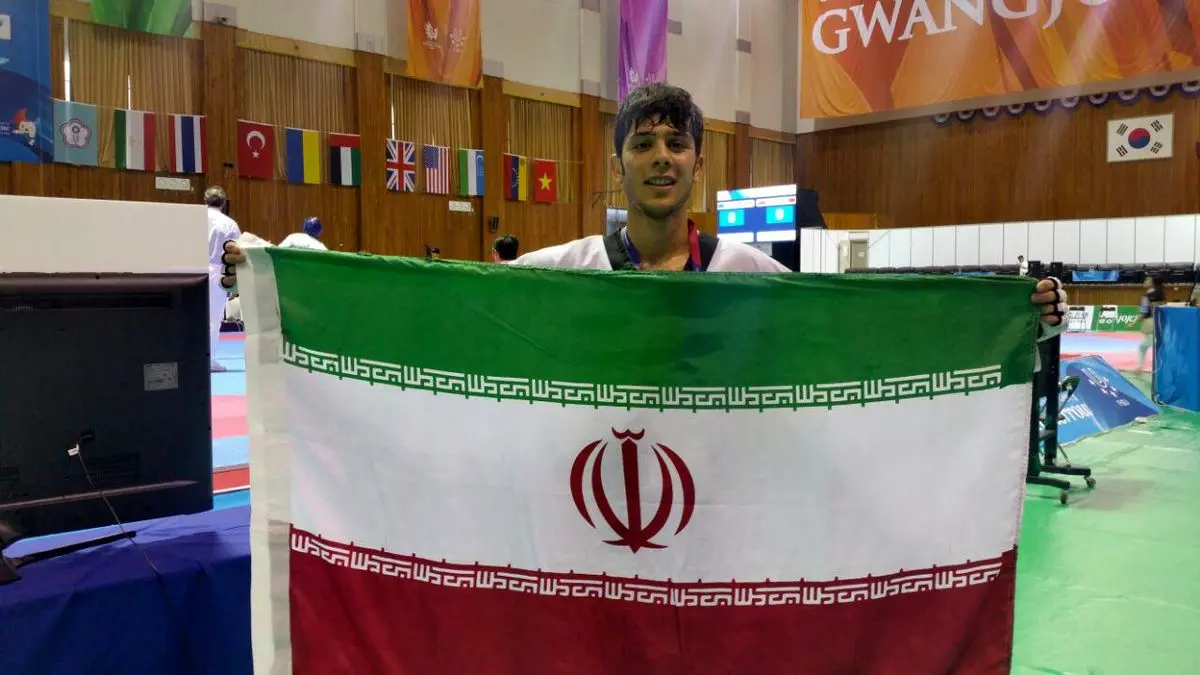 فیلم:: پیام سعید رجبی پس از کسب مدال طلا در مسابقات تکواندوی یونیورسیاد