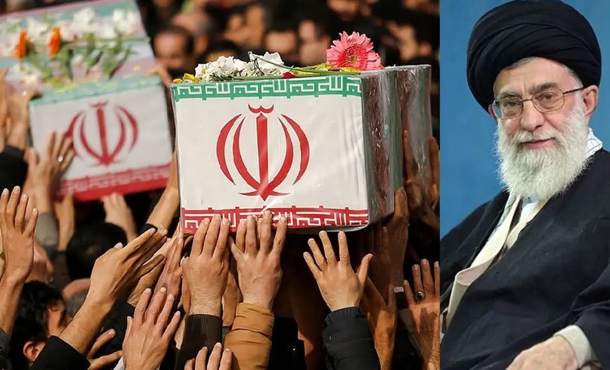 پیام رهبر انقلاب در پی تدفین دو تن از شهدای غواص در حوزه‌ هنری