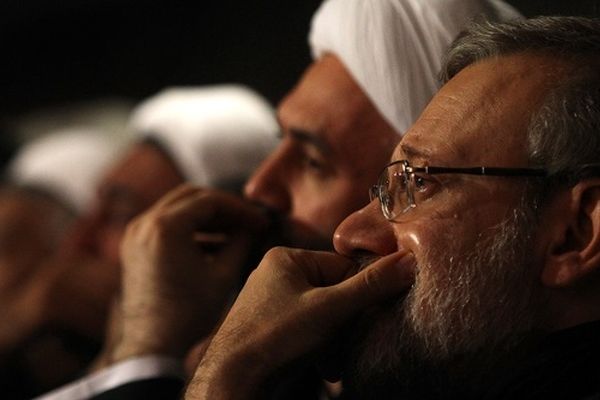 حضور لاریجانی در مراسم عزاداری‌ بیوت آیات‌ نوری‌همدانی، علوی‌گرگانی و فاضل‌لنکرانی