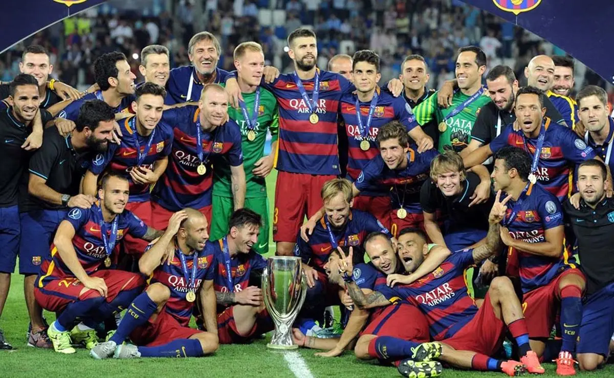 ویدئو:: همه جام‌های بارسلونا در سال ۲۰۱۵