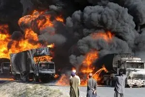حمله دوباره به کامیون‌های ایرانی در خاک ترکیه؛ کامیون‌ها در آتش سوختند