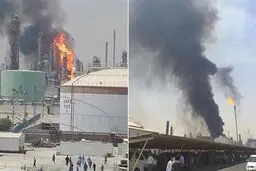انفجار مهیب در پالایشگاه نفت کویت