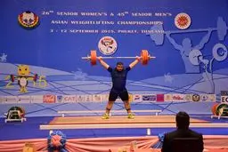 بهادر مولایی نایب قهرمان وزنه برداری دسته فوق سنگین ‌آسیا شد