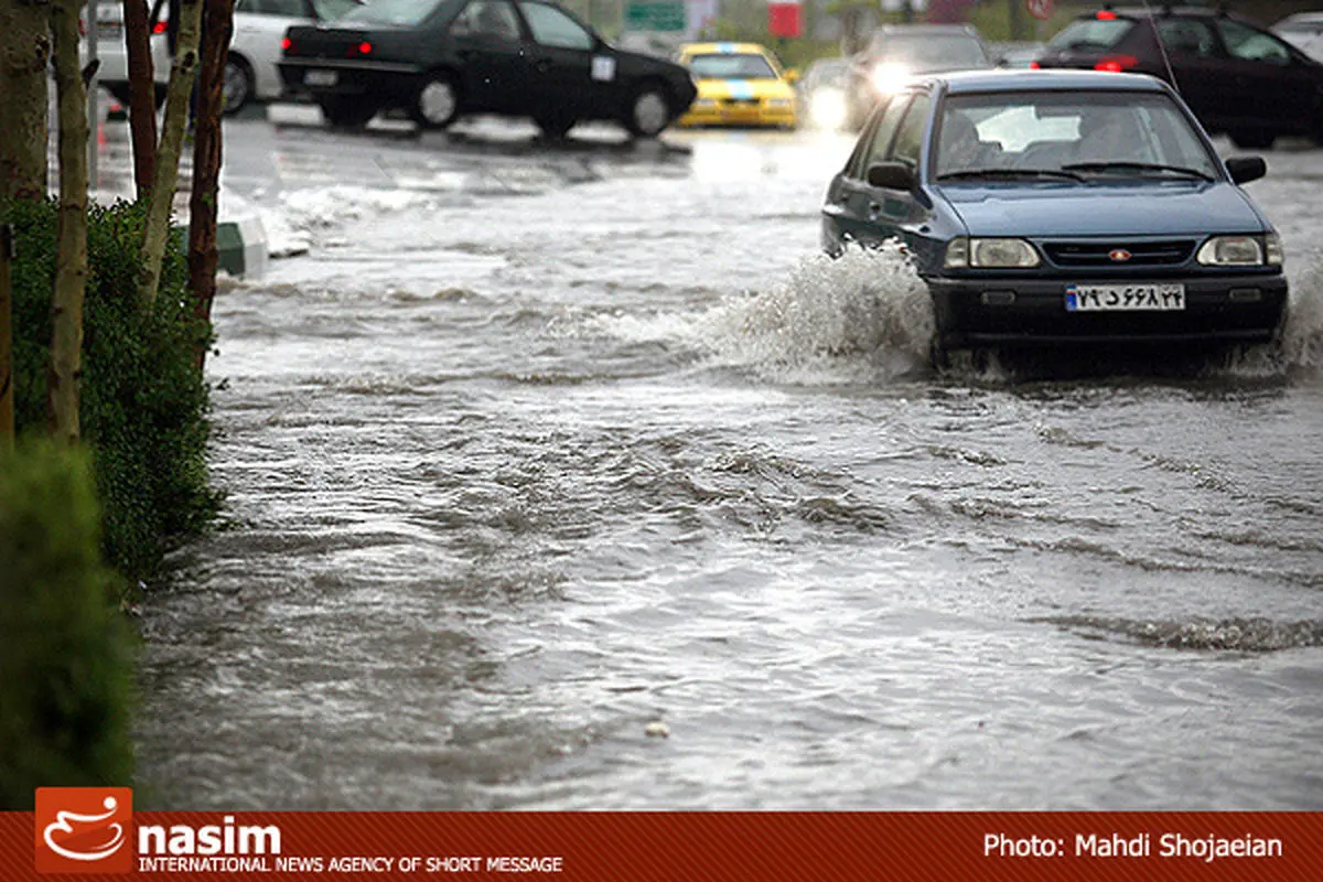 بارش باران در محورهای مواصلاتی گیلان، گلستان و مازندران