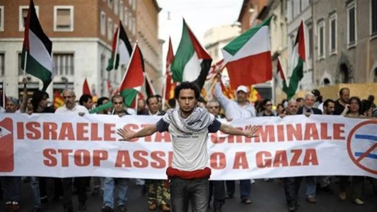 تظاهرات علیه رژیم صهیونیستی در ایتالیا