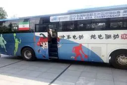 عکس خبری:: اتوبوس مخصوص تیم ملی بسکتبال ایران