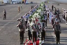 مراسم استقبال رسمی از پیکرهای حاجیان فاجعه منا آغاز شد