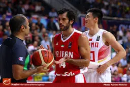 گزارش تصویری:: دیدار تیم‌های ملی بسکتبال ایران و چین