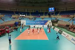 تیم والیبال نیروهای مسلح ایران مغلوب کره‌جنوبی شد