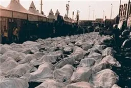 دفن دسته‎جمعی زائران گمنام در حادثه منا