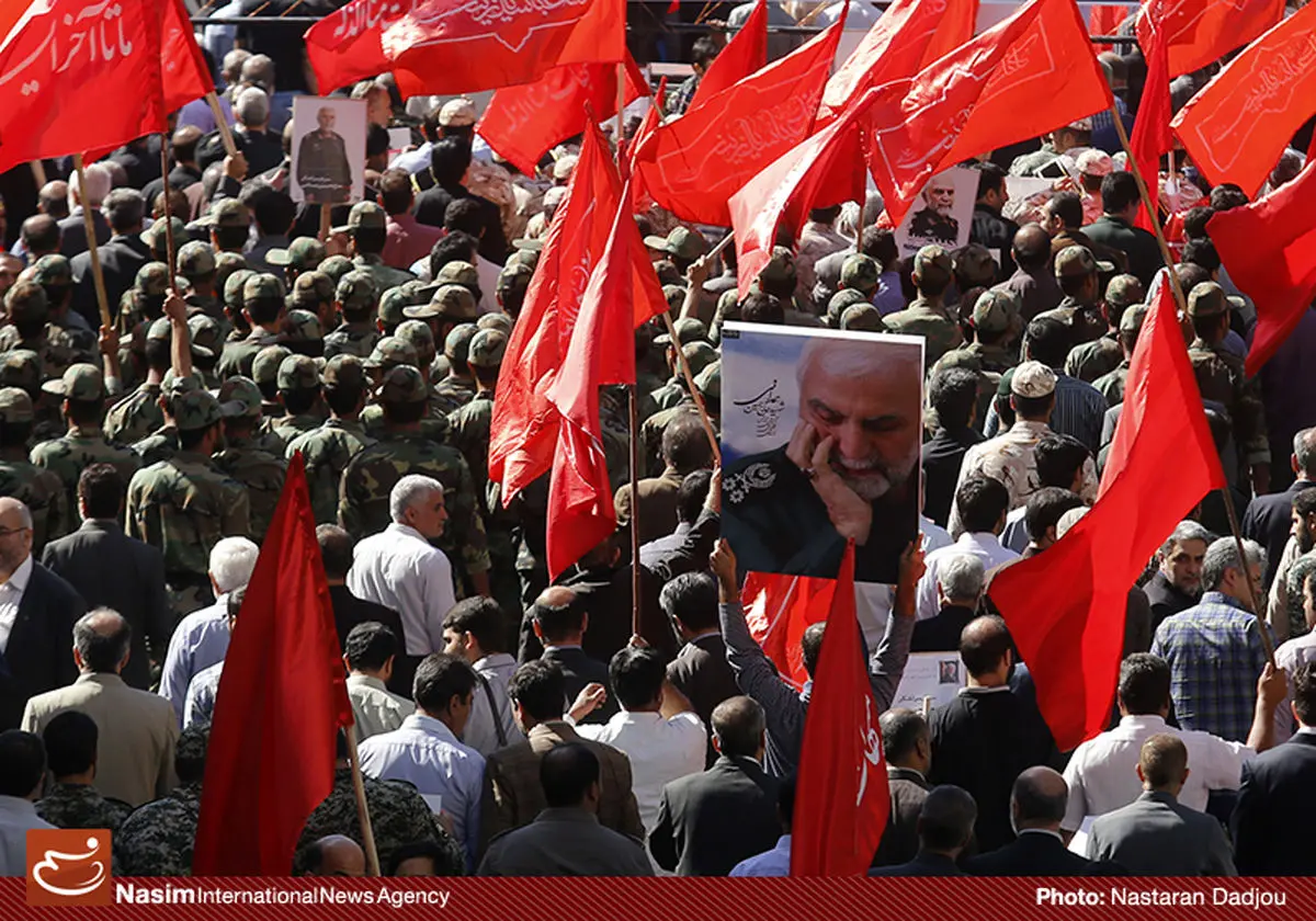 گزارش «نسیم» از تشییع پیکر سردار  همدانی+تصاویر