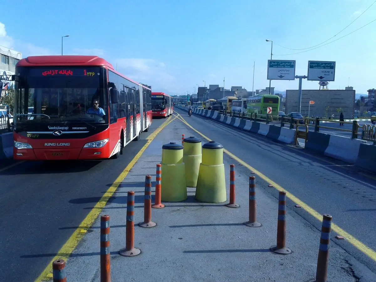 عملیات اجرایی خط ۱۰ BRT در بزرگراه آیت‌الله سعیدی آغاز شد