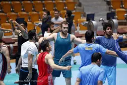 گزارش تصویری::  تمرین آماده سازی تیم ملی کشتی آزاد بزرگسالان